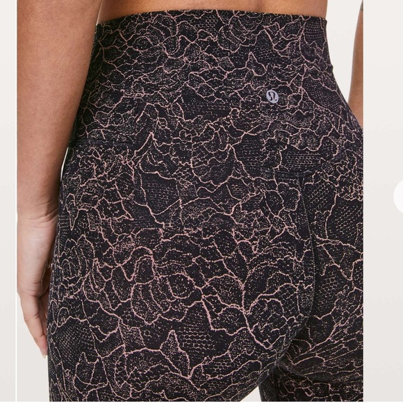 lululemon athletica Pants - Lululemon Align Pant Full Length 28” Lacescape Spanish Rose Black